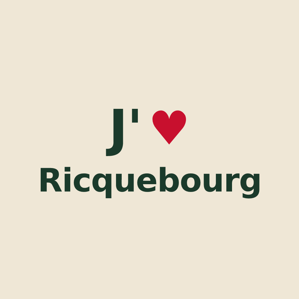 Tote bag personnalisé Ricquebourg — design J'aime Ricquebourg
