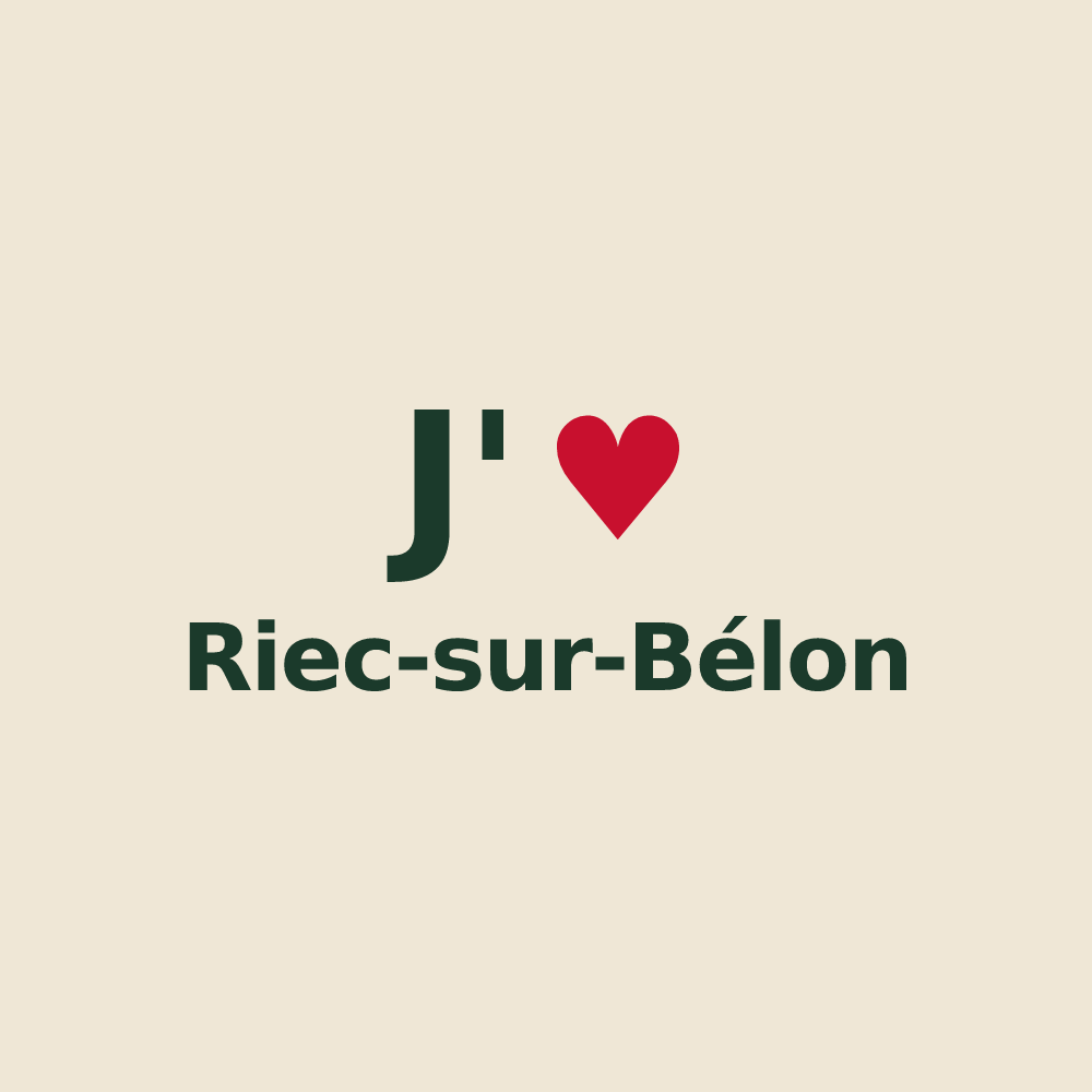 Tote bag personnalisé Riec-sur-Bélon — design J'aime Riec-sur-Bélon