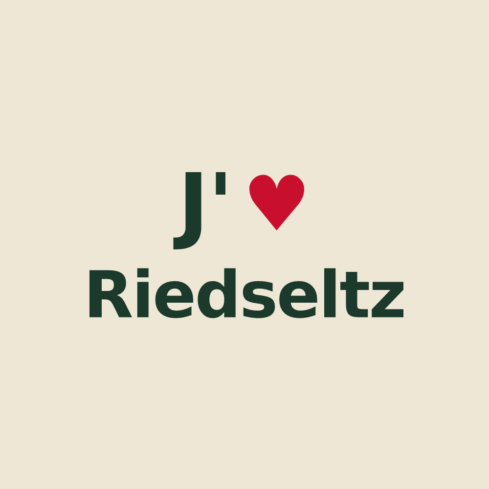 Tote bag personnalisé Riedseltz — design J'aime Riedseltz