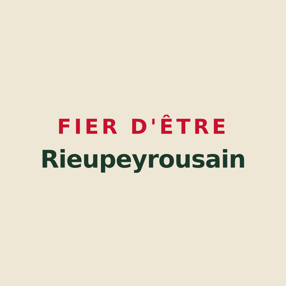 Tote bag « Fier d'être Rieupeyrousain » — design pour Rieupeyroux