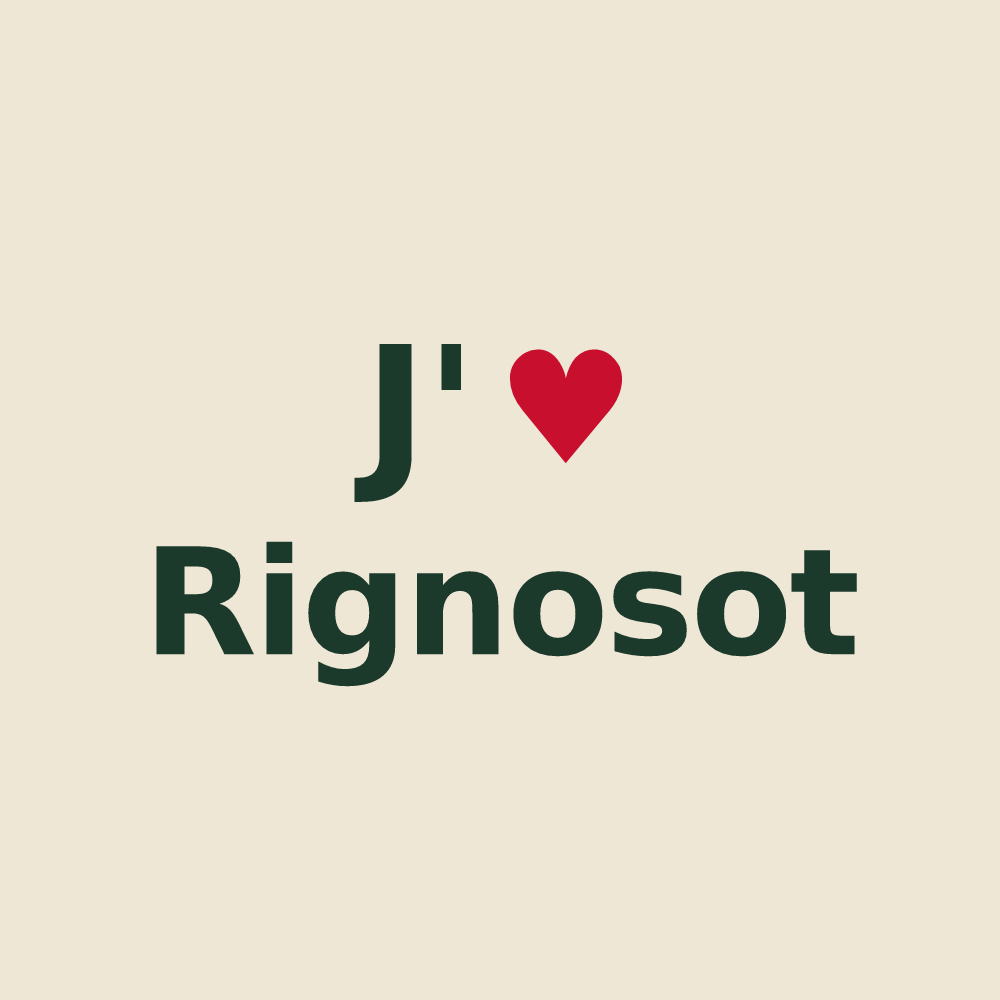 Tote bag personnalisé Rignosot — design J'aime Rignosot