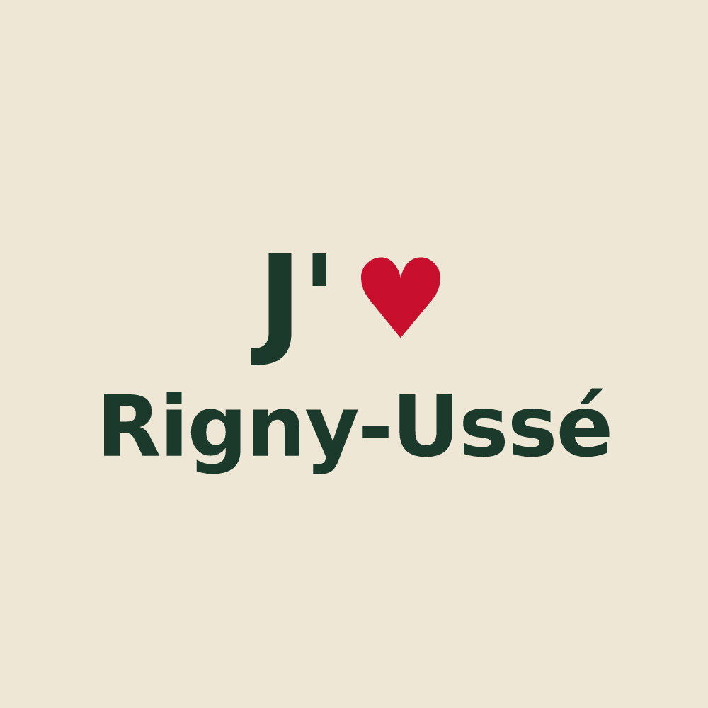 Tote bag personnalisé Rigny-Ussé — design J'aime Rigny-Ussé