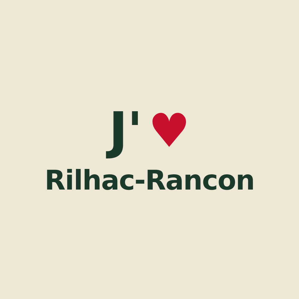 Tote bag personnalisé Rilhac-Rancon — design J'aime Rilhac-Rancon