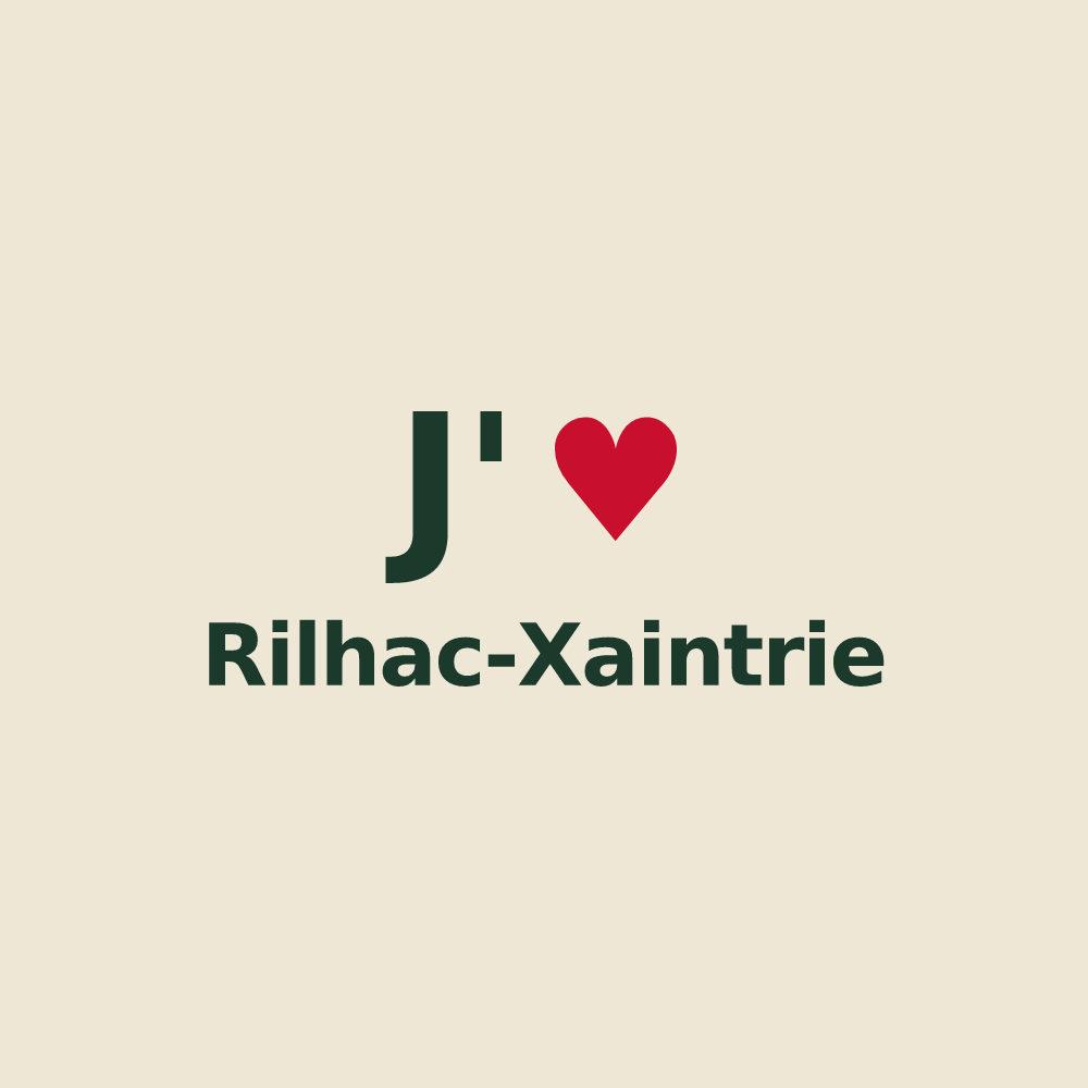 Tote bag personnalisé Rilhac-Xaintrie — design J'aime Rilhac-Xaintrie