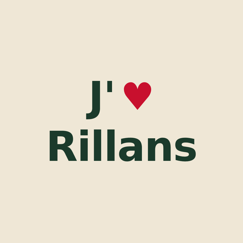 Tote bag personnalisé Rillans — design J'aime Rillans