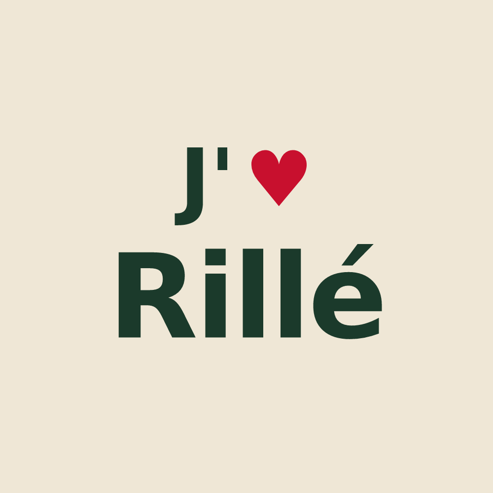 Tote bag personnalisé Rillé — design J'aime Rillé