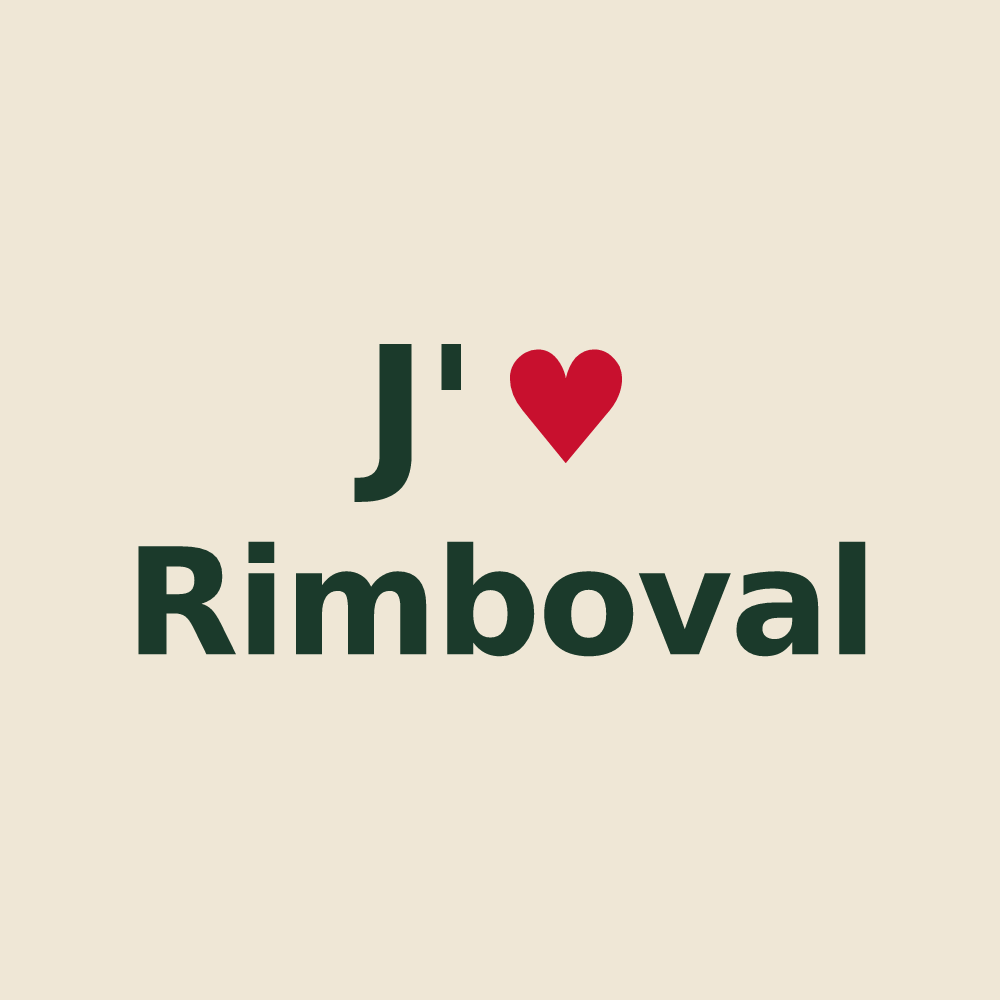 Tote bag personnalisé Rimboval — design J'aime Rimboval