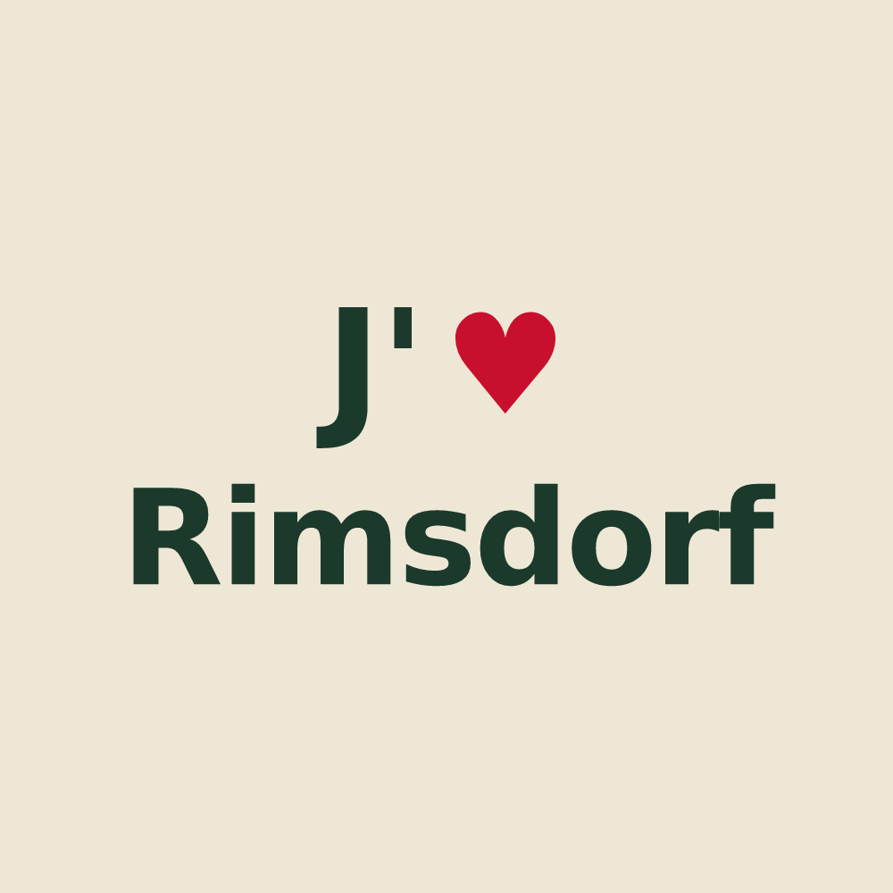 Tote bag personnalisé Rimsdorf — design J'aime Rimsdorf