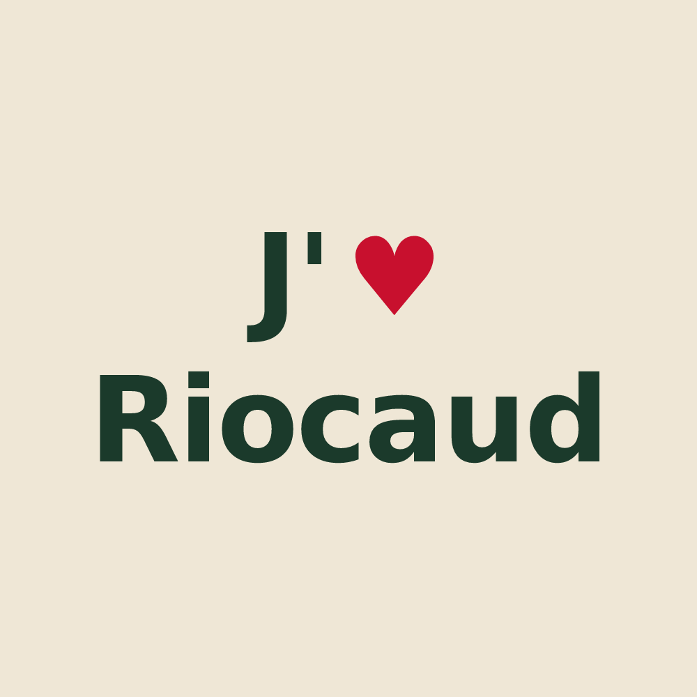 Tote bag personnalisé Riocaud — design J'aime Riocaud
