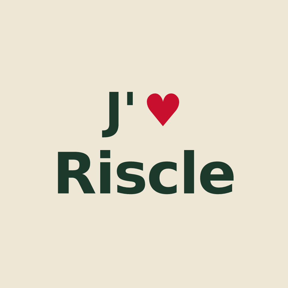 Tote bag personnalisé Riscle — design J'aime Riscle