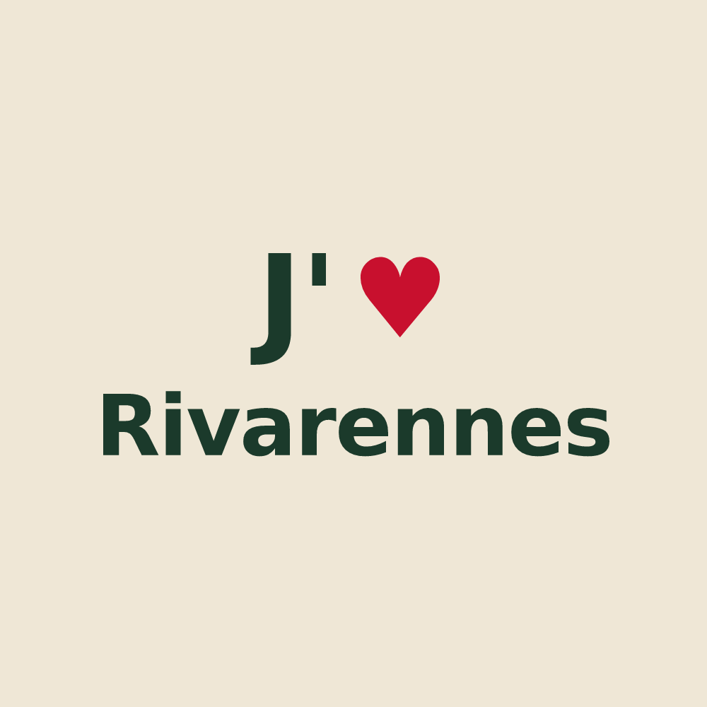 Tote bag personnalisé Rivarennes — design J'aime Rivarennes