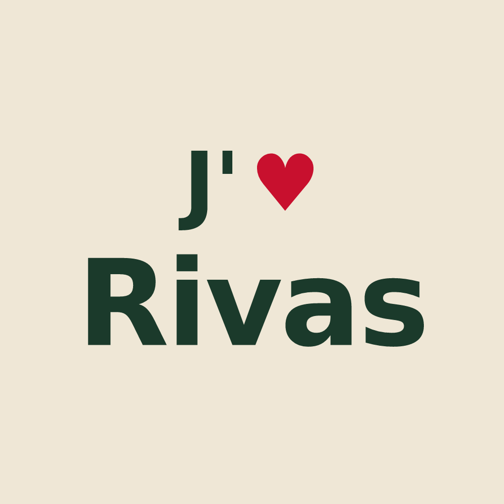 Tote bag personnalisé Rivas — design J'aime Rivas