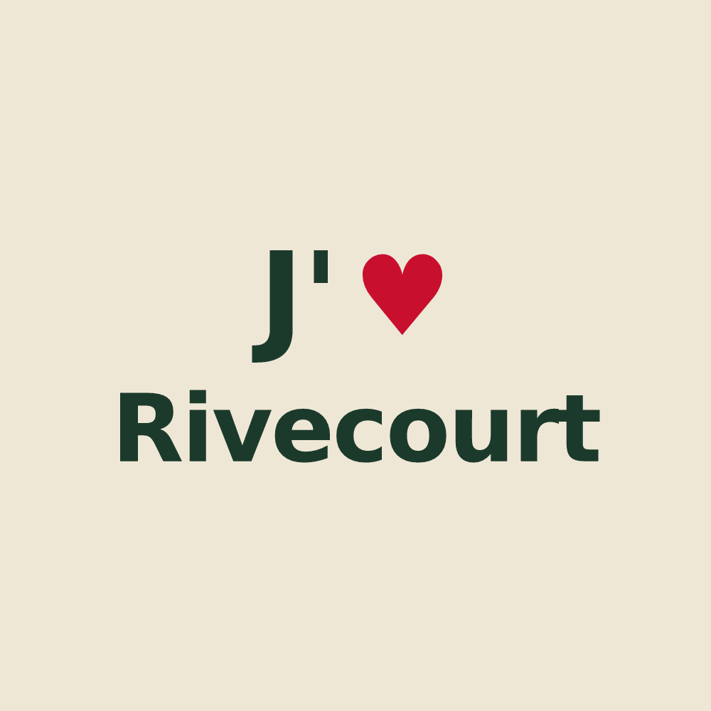 Tote bag personnalisé Rivecourt — design J'aime Rivecourt