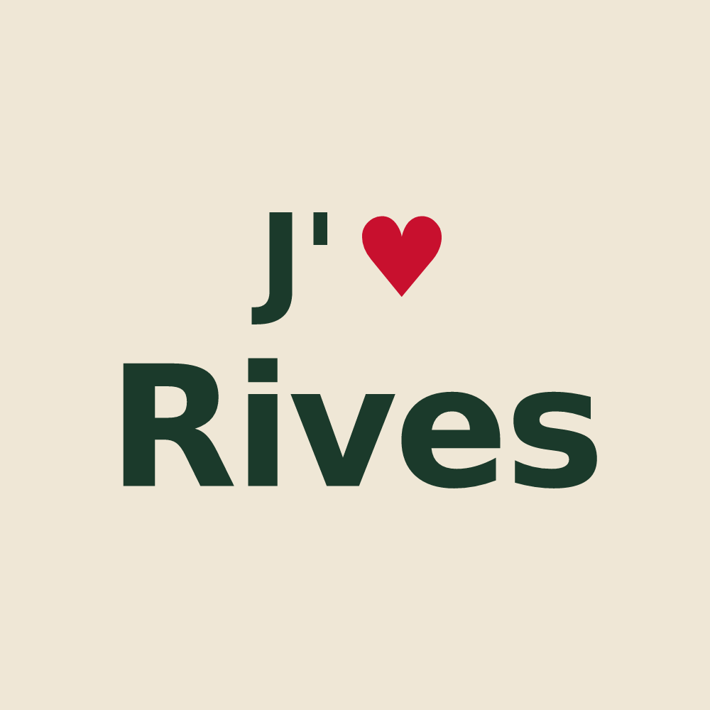 Tote bag personnalisé Rives — design J'aime Rives