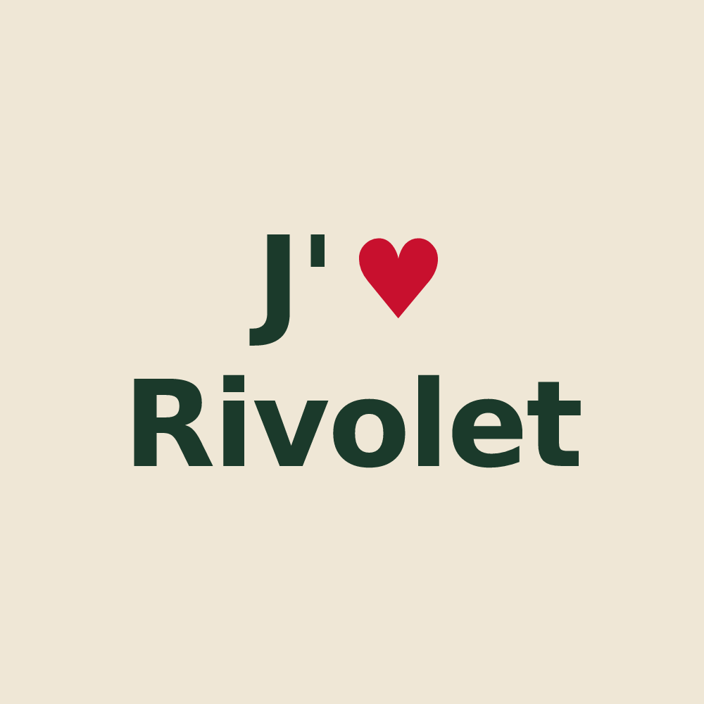 Tote bag personnalisé Rivolet — design J'aime Rivolet