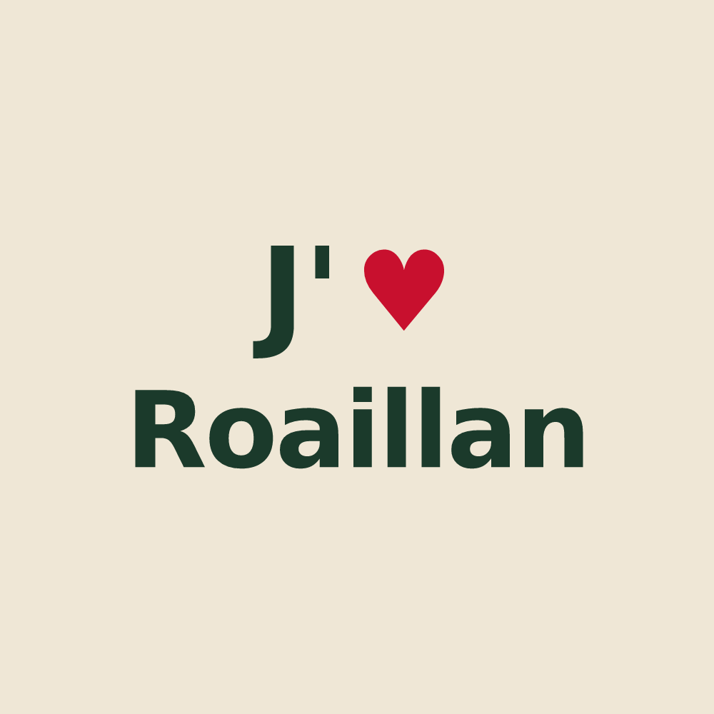Tote bag personnalisé Roaillan — design J'aime Roaillan