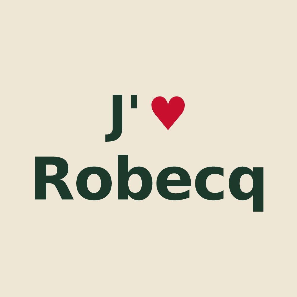 Tote bag personnalisé Robecq — design J'aime Robecq
