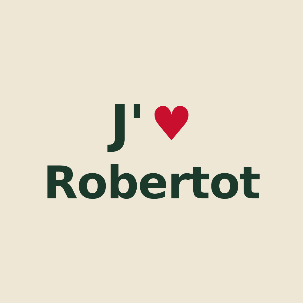 Tote bag personnalisé Robertot — design J'aime Robertot