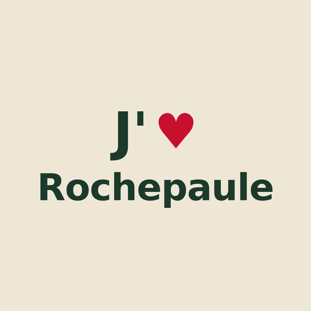 Tote bag personnalisé Rochepaule — design J'aime Rochepaule