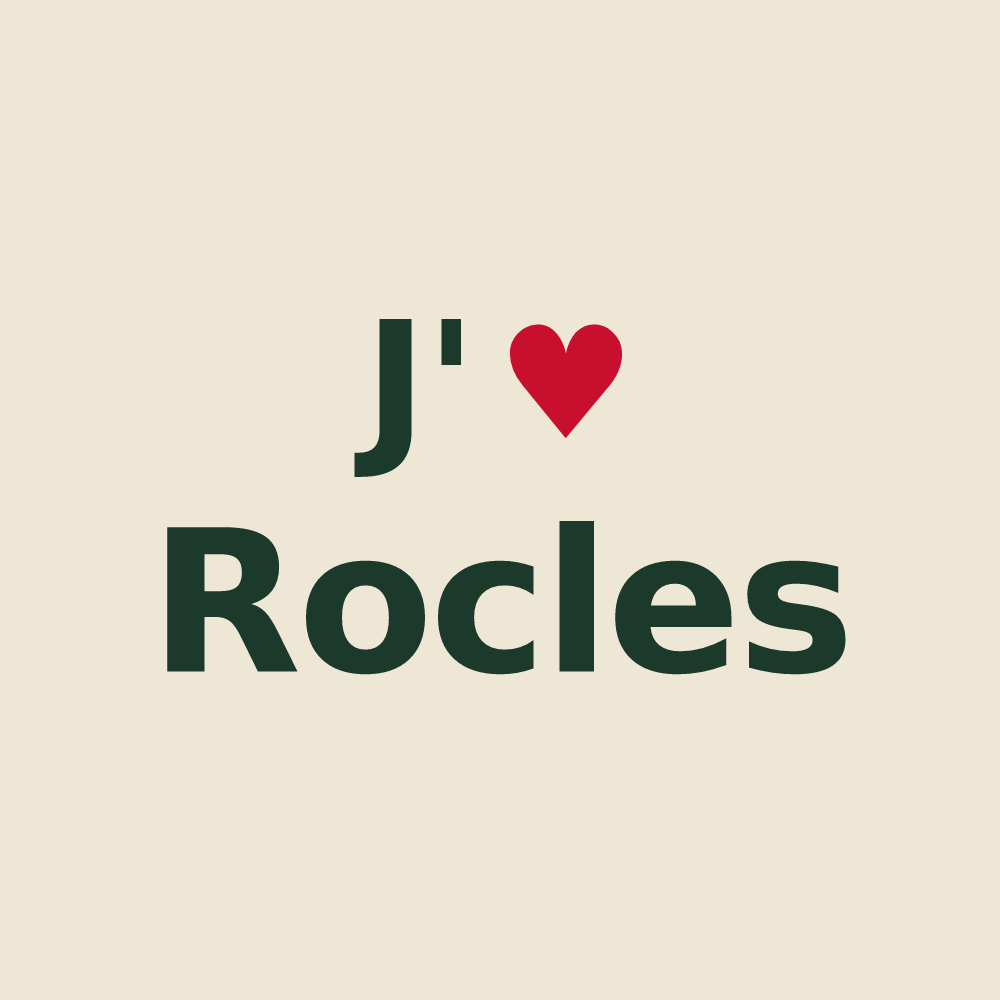 Tote bag personnalisé Rocles — design J'aime Rocles