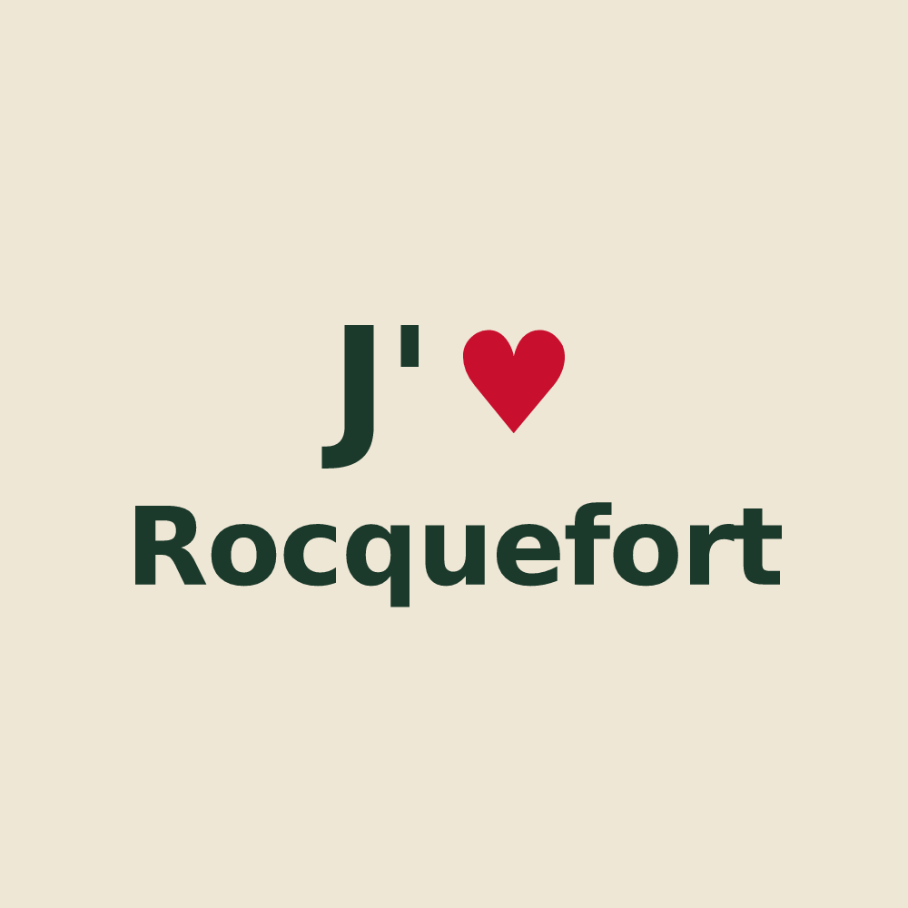 Tote bag personnalisé Rocquefort — design J'aime Rocquefort