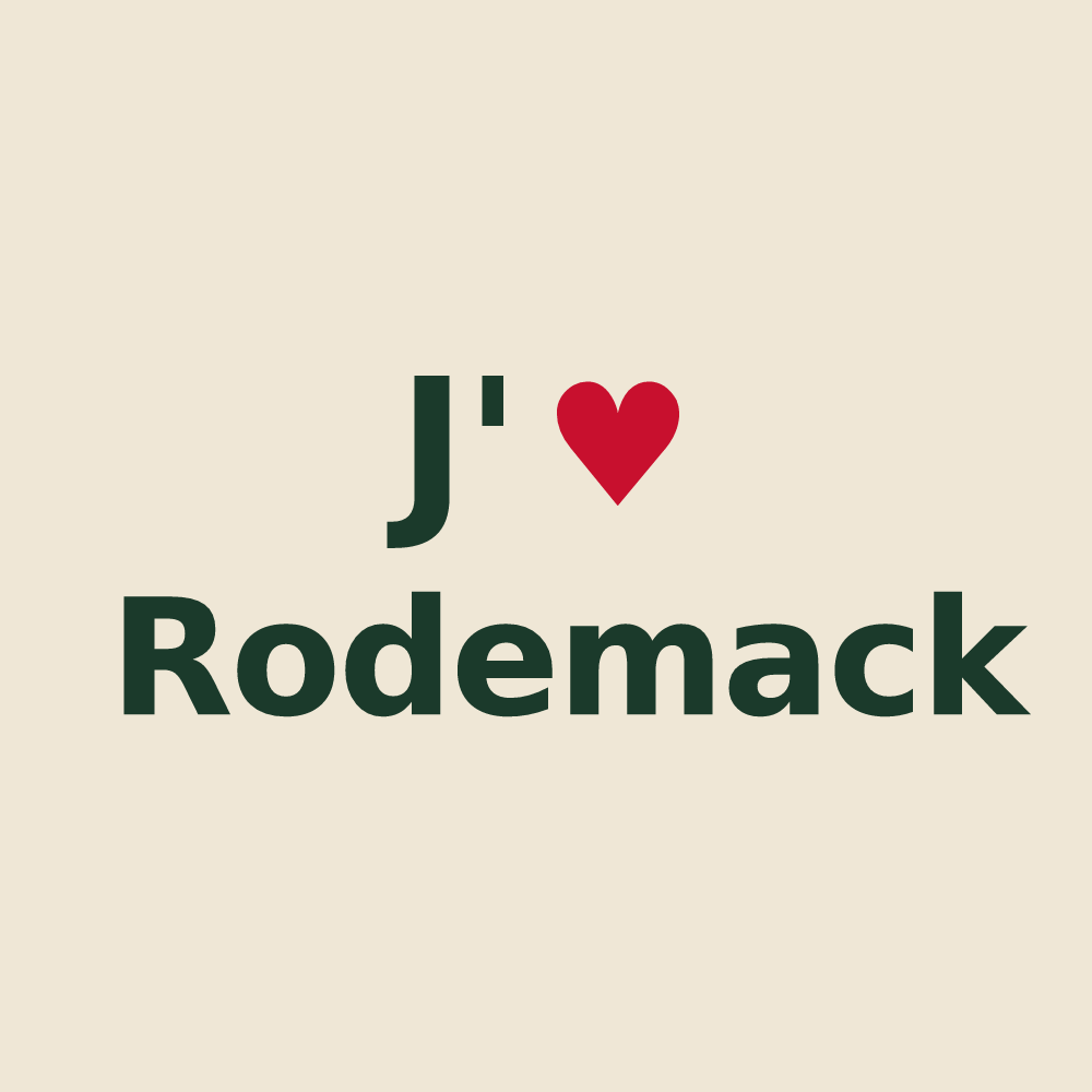 Tote bag personnalisé Rodemack — design J'aime Rodemack