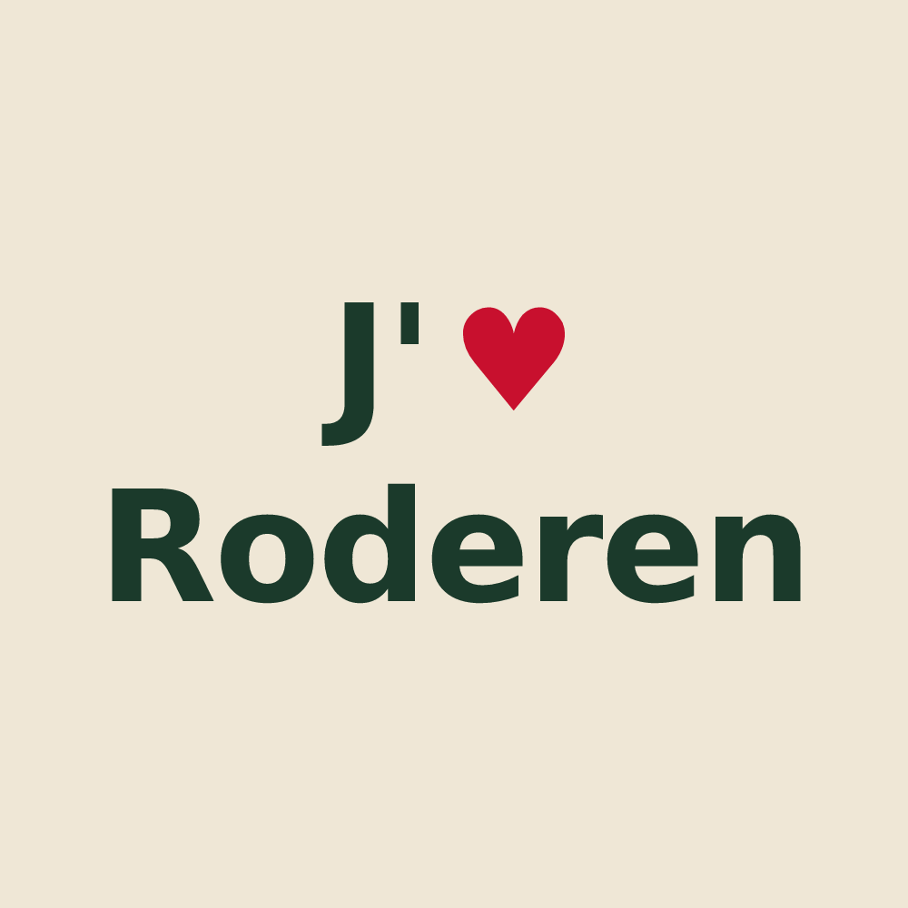 Tote bag personnalisé Roderen — design J'aime Roderen