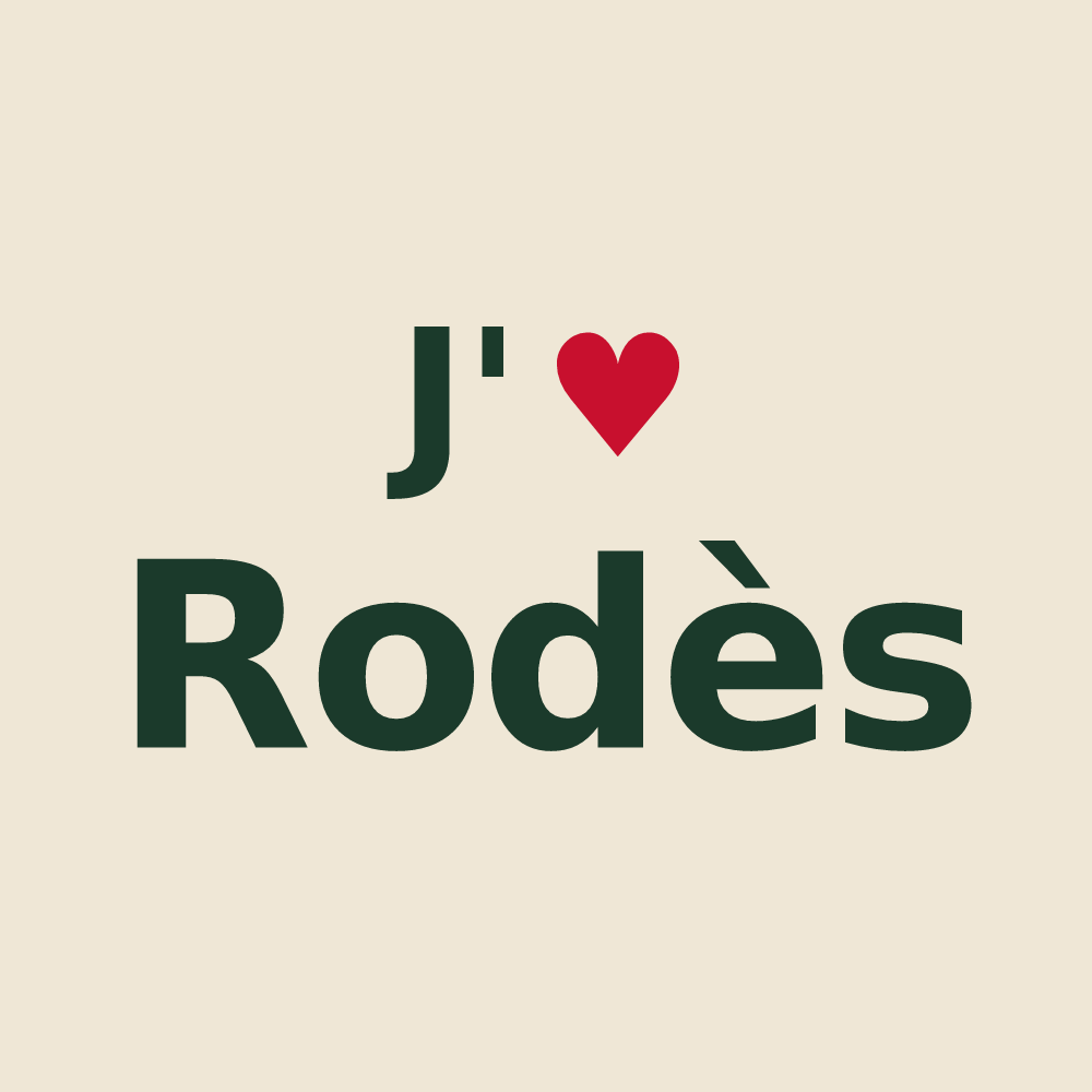 Tote bag personnalisé Rodès — design J'aime Rodès