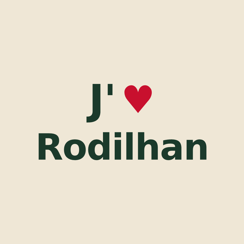Tote bag personnalisé Rodilhan — design J'aime Rodilhan
