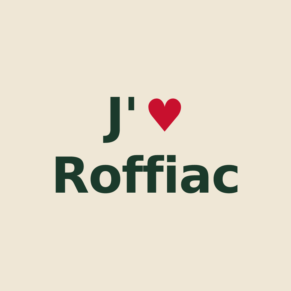Tote bag personnalisé Roffiac — design J'aime Roffiac