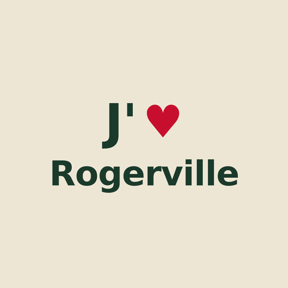 Tote bag personnalisé Rogerville — design J'aime Rogerville