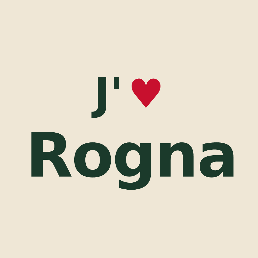 Tote bag personnalisé Rogna — design J'aime Rogna