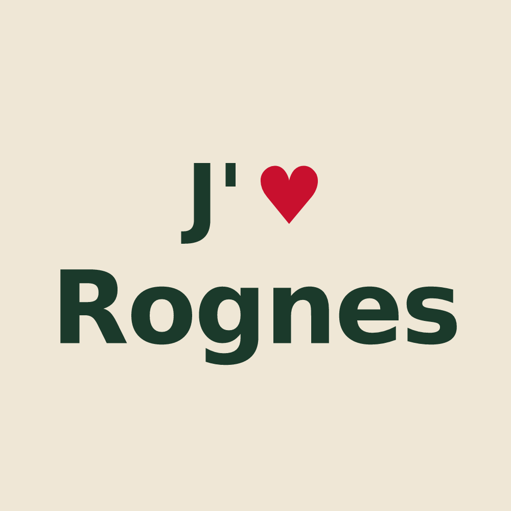 Tote bag personnalisé Rognes — design J'aime Rognes