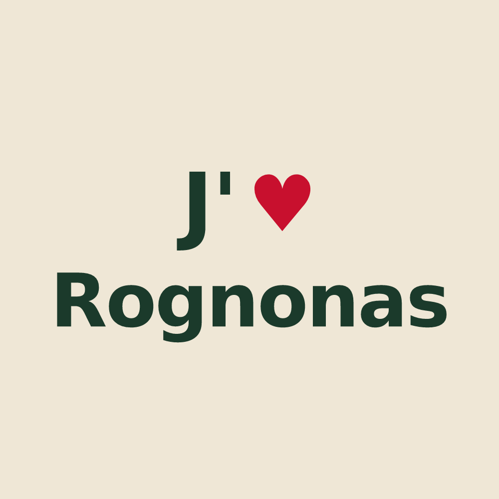 Tote bag personnalisé Rognonas — design J'aime Rognonas