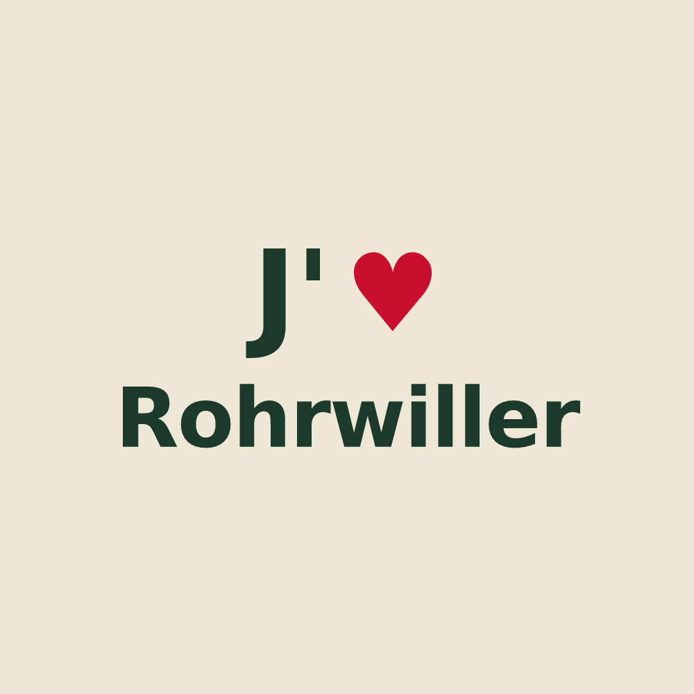 Tote bag personnalisé Rohrwiller — design J'aime Rohrwiller