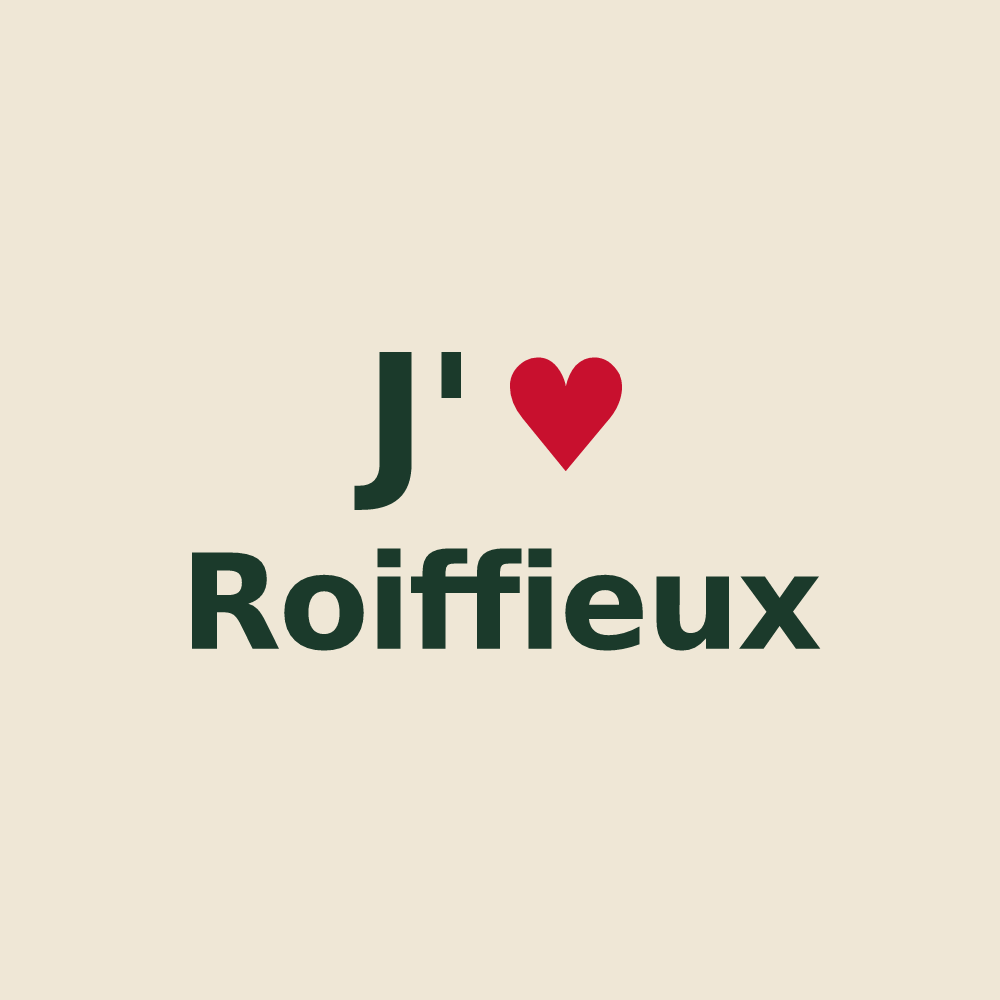 Tote bag personnalisé Roiffieux — design J'aime Roiffieux
