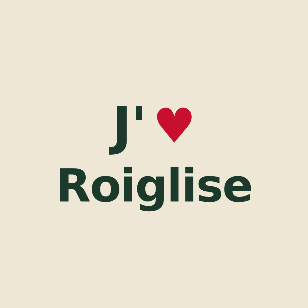 Tote bag personnalisé Roiglise — design J'aime Roiglise