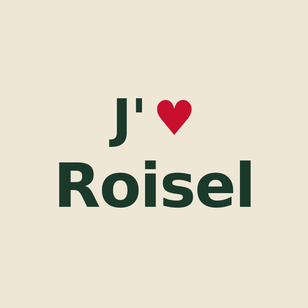 Tote bag personnalisé Roisel — design J'aime Roisel