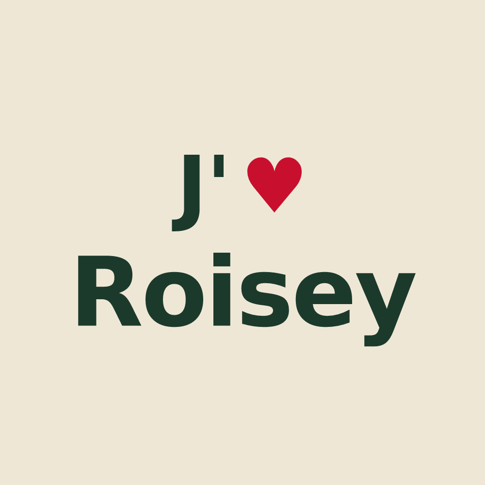 Tote bag personnalisé Roisey — design J'aime Roisey