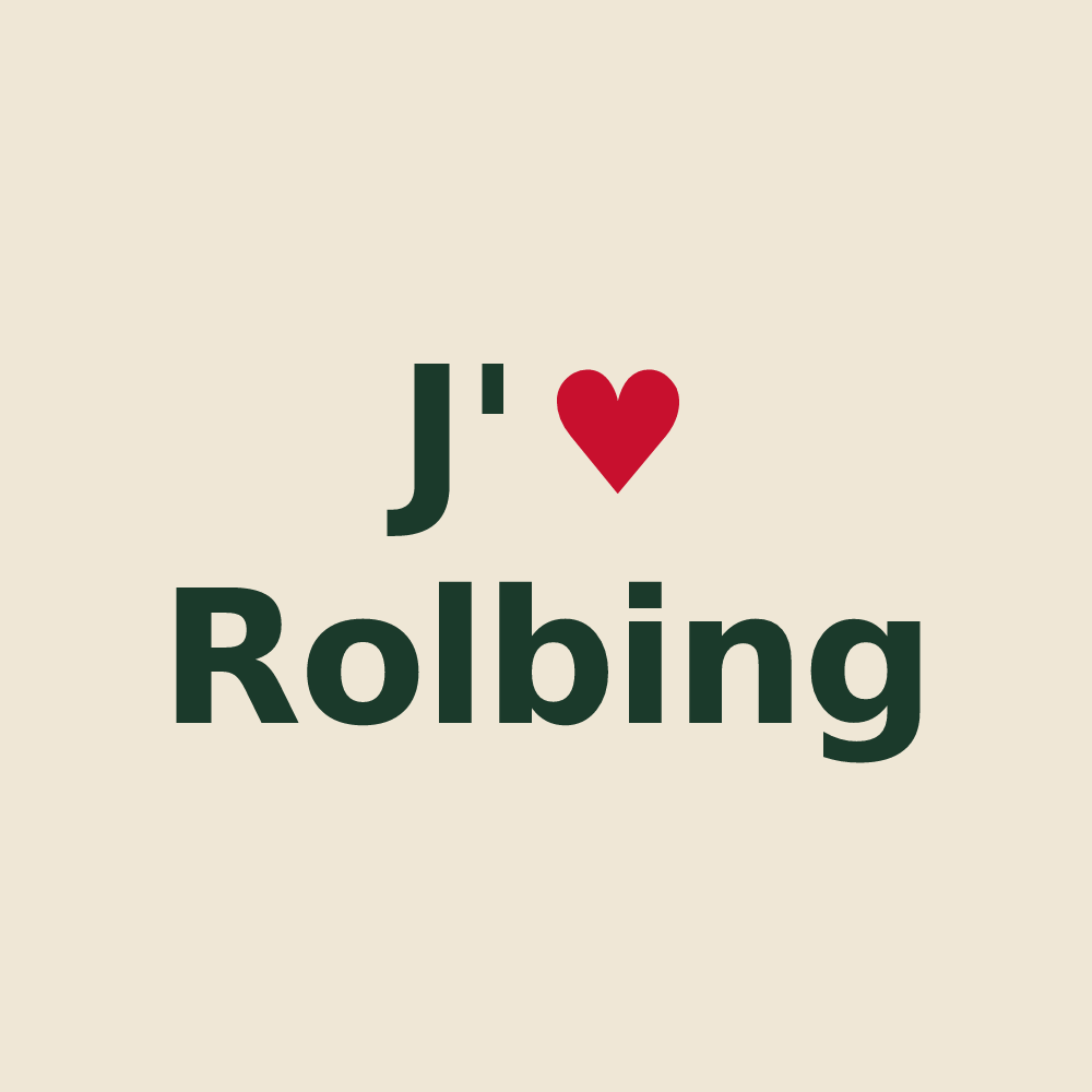 Tote bag personnalisé Rolbing — design J'aime Rolbing