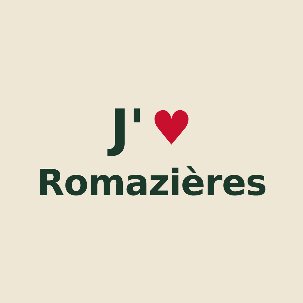 Tote bag personnalisé Romazières — design J'aime Romazières