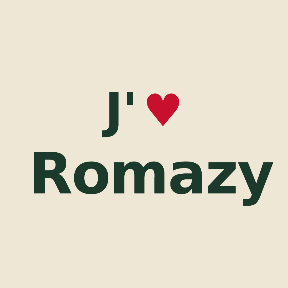Tote bag personnalisé Romazy — design J'aime Romazy