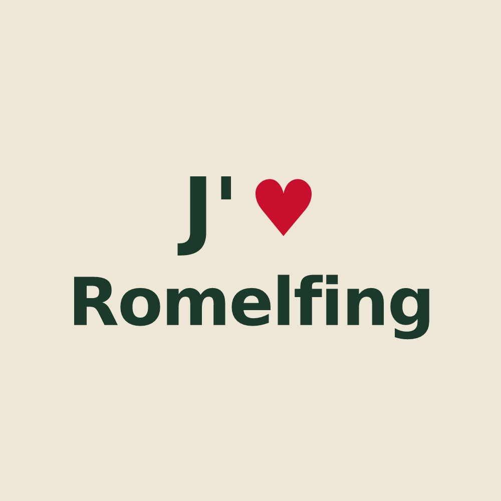 Tote bag personnalisé Romelfing — design J'aime Romelfing