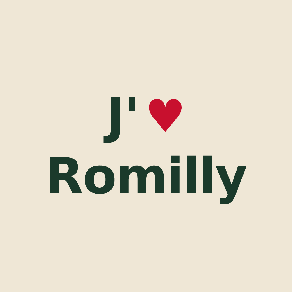 Tote bag personnalisé Romilly — design J'aime Romilly