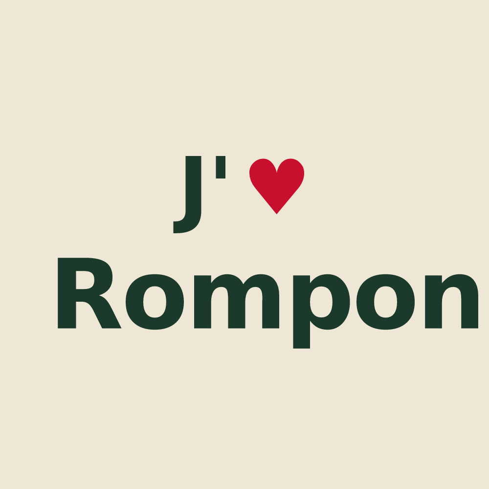 Tote bag personnalisé Rompon — design J'aime Rompon