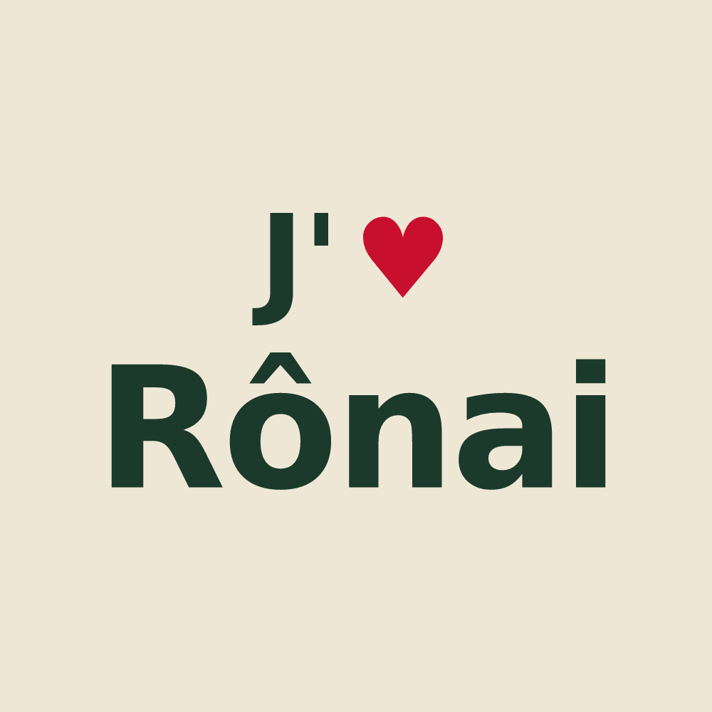 Tote bag personnalisé Rônai — design J'aime Rônai