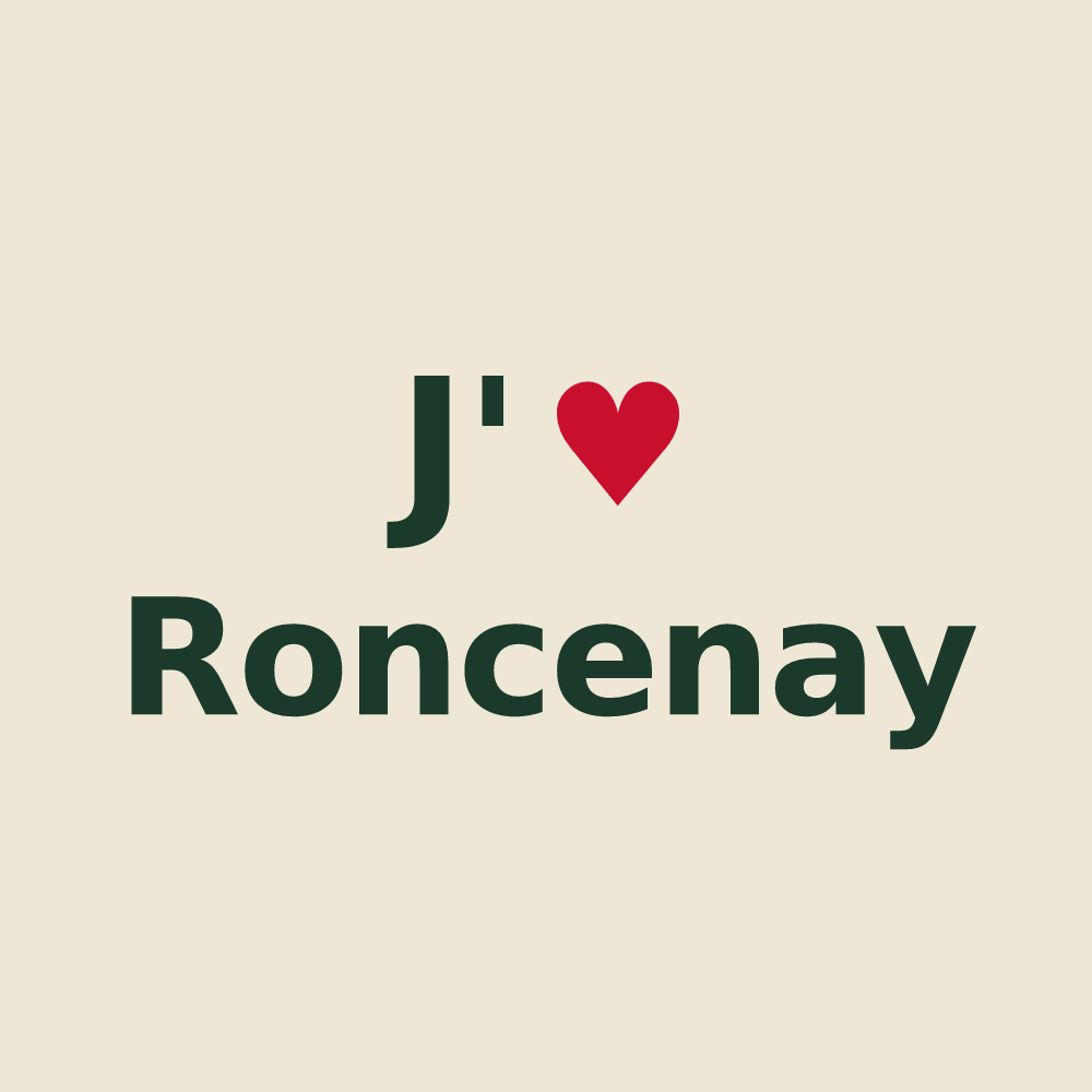 Tote bag personnalisé Roncenay — design J'aime Roncenay