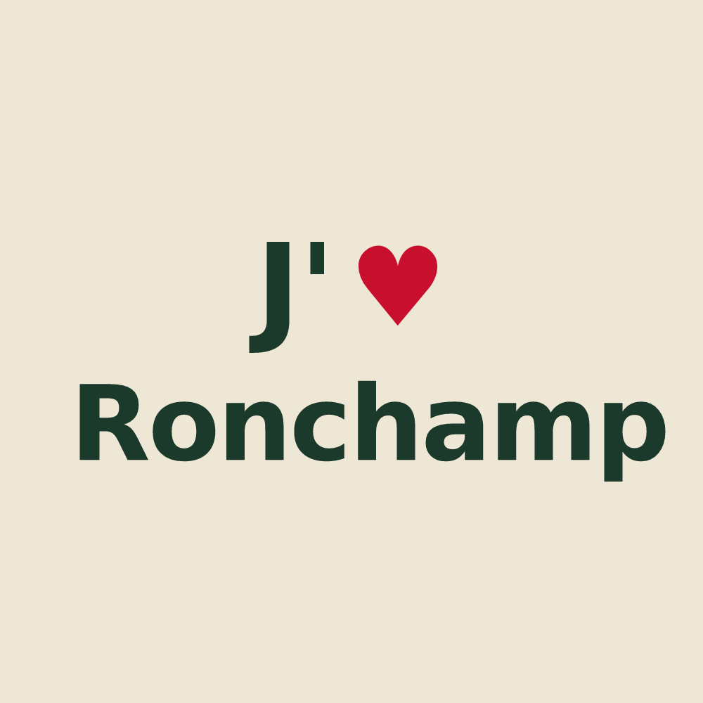 Tote bag personnalisé Ronchamp — design J'aime Ronchamp