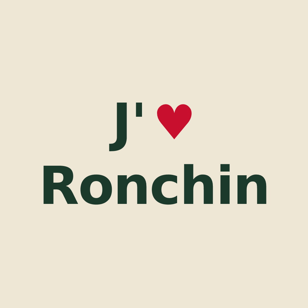 Tote bag personnalisé Ronchin — design J'aime Ronchin