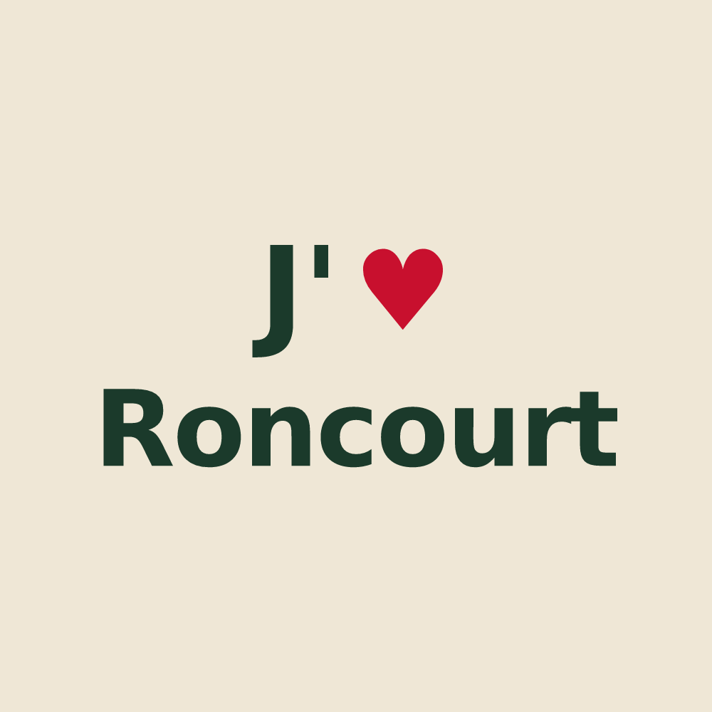 Tote bag personnalisé Roncourt — design J'aime Roncourt